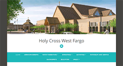 Desktop Screenshot of holycrosswestfargo.com