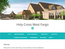 Tablet Screenshot of holycrosswestfargo.com